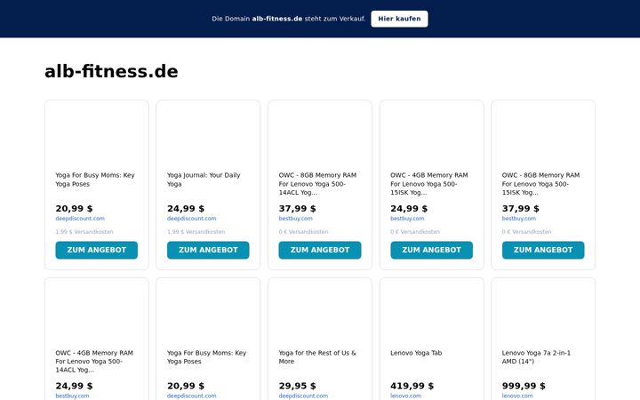 Screenshot of alb-fitness.de