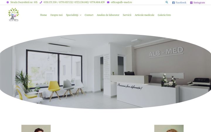 Screenshot of alb-med.ro