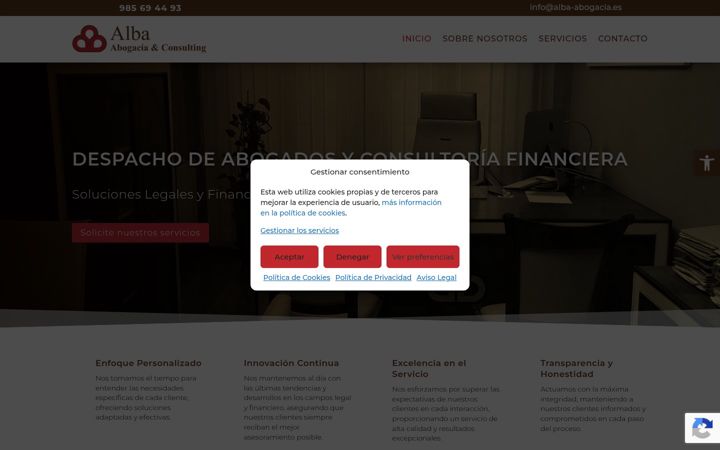 Screenshot of alba-abogacia.es