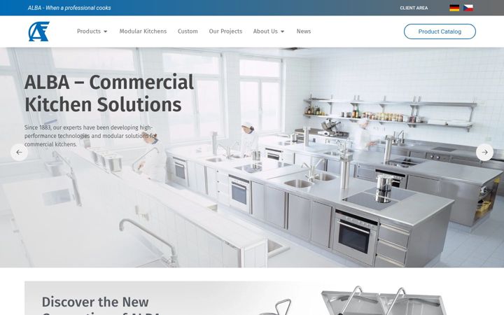 Screenshot van alba-kitchen.com