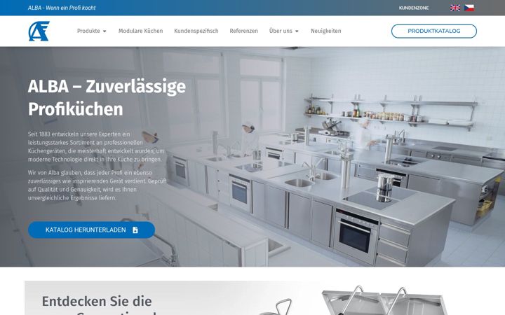 Snimka zaslona za alba-kuechen.de
