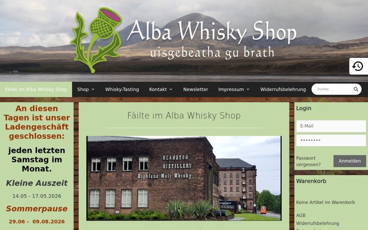 Snimka zaslona za alba-whisky.de