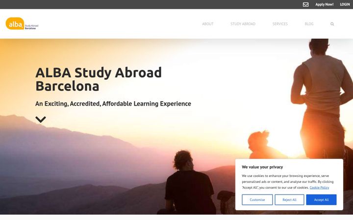 Screenshot of alba.pdx.edu