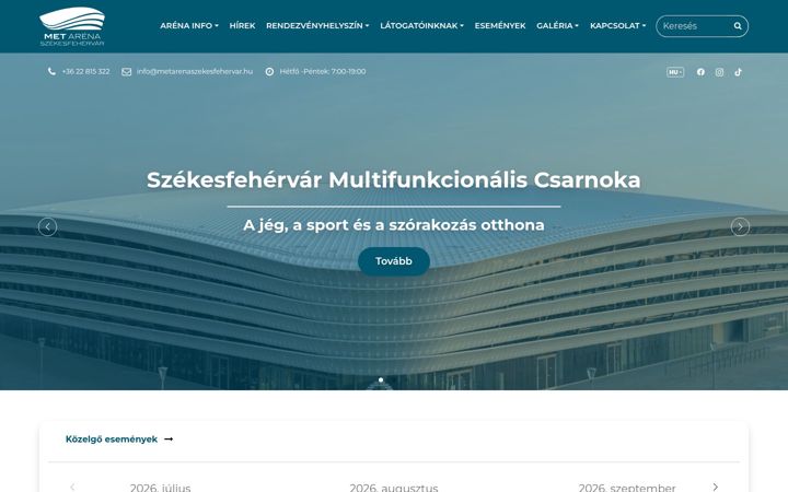 Screenshot of albaarena.hu