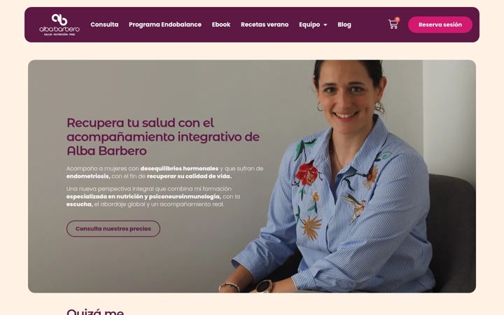 Screenshot of albabarbero.com
