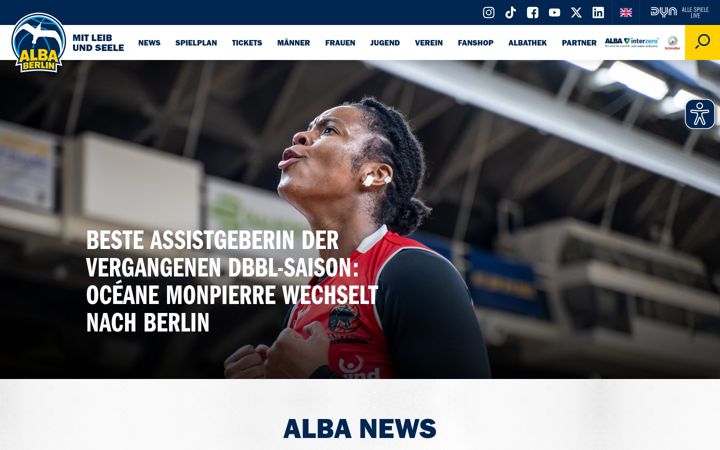 Kuvakaappaus sivustosta albaberlin.de