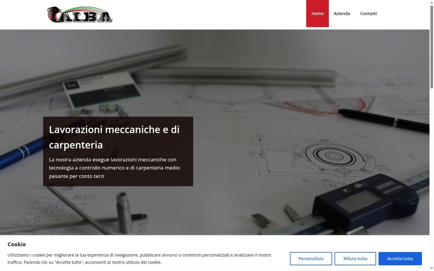 Screenshot del banner di consenso mostrato prima di qualsiasi interazione