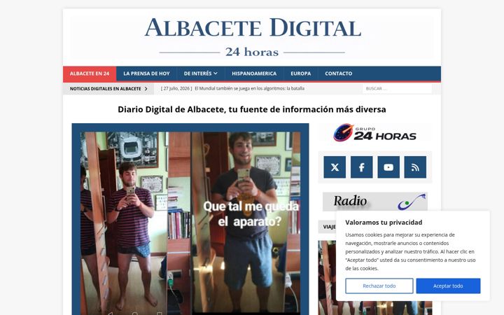 Screenshot of albacetedigital24horas.com