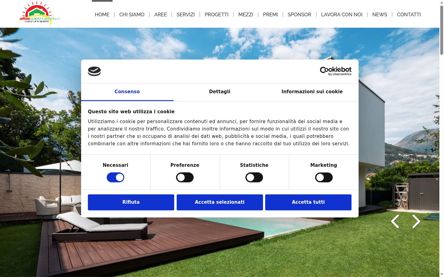 Snímek obrazovky baneru souhlasu zobrazeného před jakoukoli interakcí