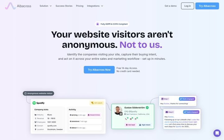 Skjermbilde av albacross.com