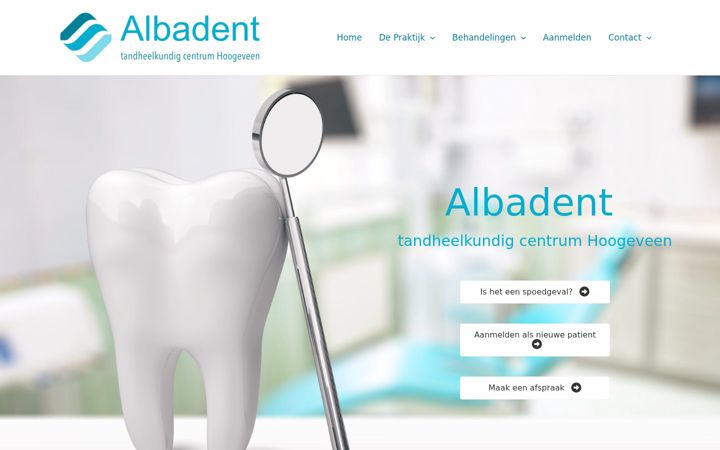 Screenshot of albadent.nl