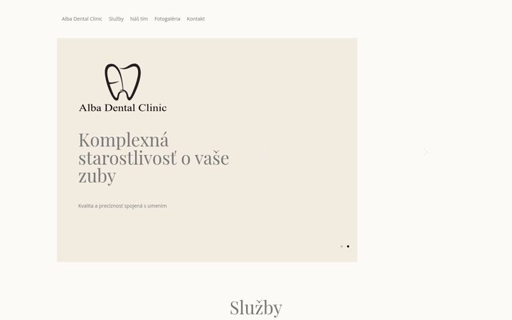 Screenshot of albadental.sk