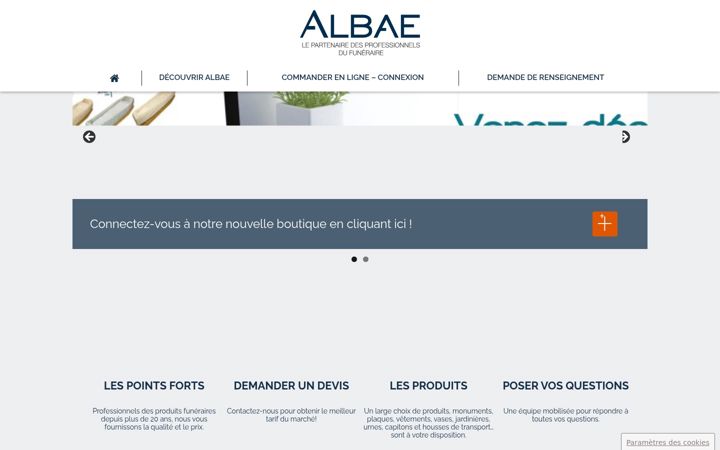 Screenshot of albae.fr