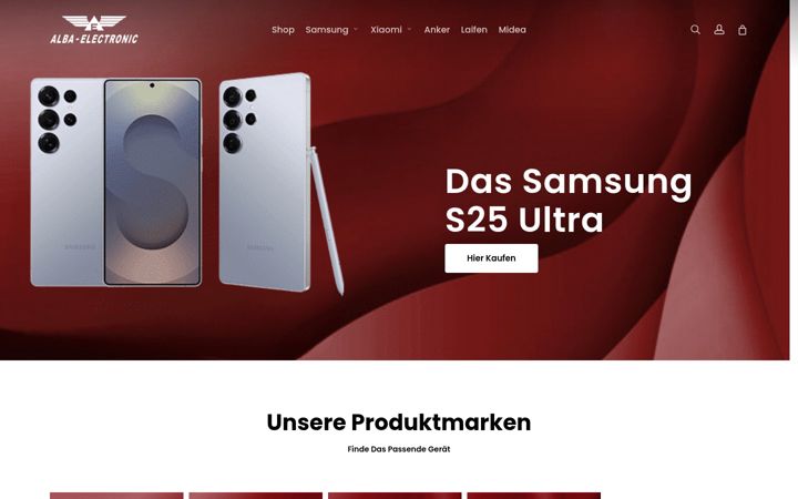 Screenshot of albaelectronic.at