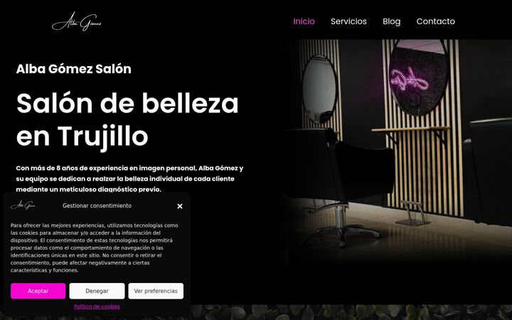 Screenshot of albagomezestilista.com