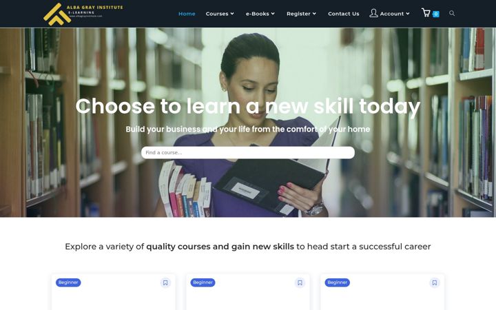 Skærmbillede af albagrayinstitute.com