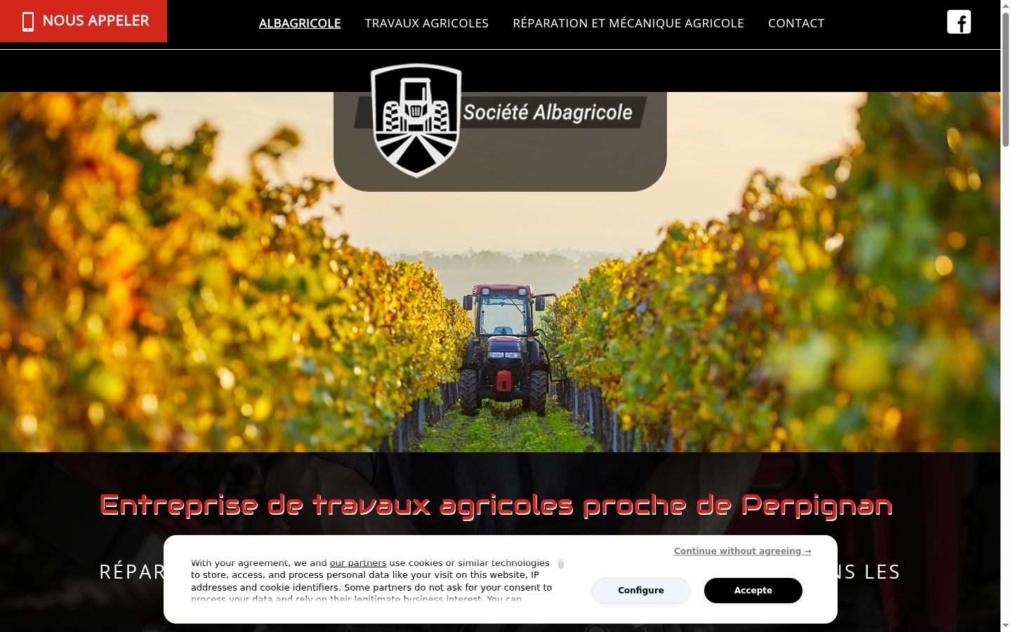 Screenshot del banner di consenso mostrato prima di qualsiasi interazione