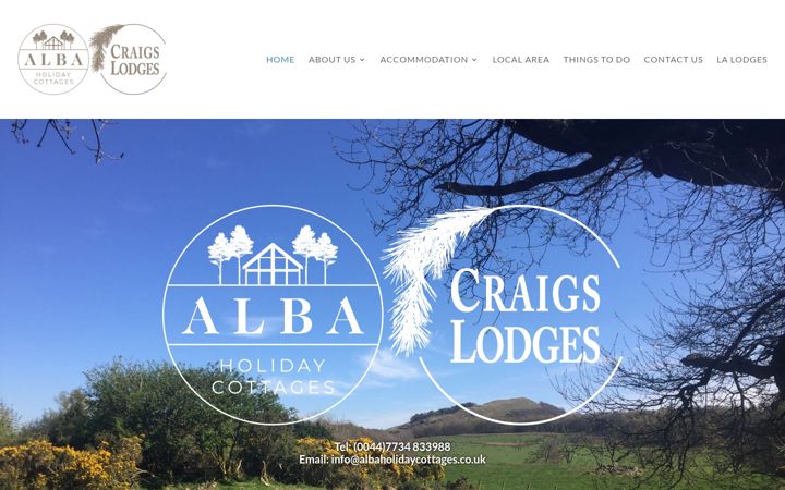 Screenshot of albaholidaycottages.co.uk