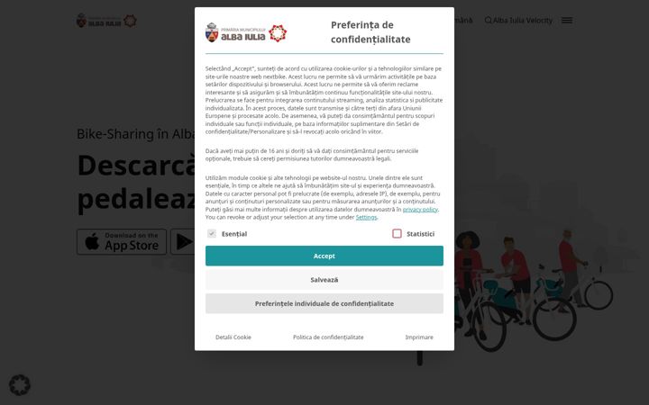 Screenshot of albaiuliavelocity.ro