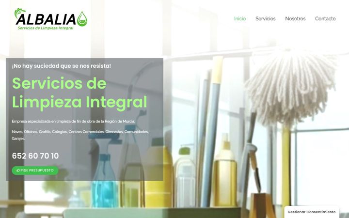 Screenshot of albaliaservicios.com