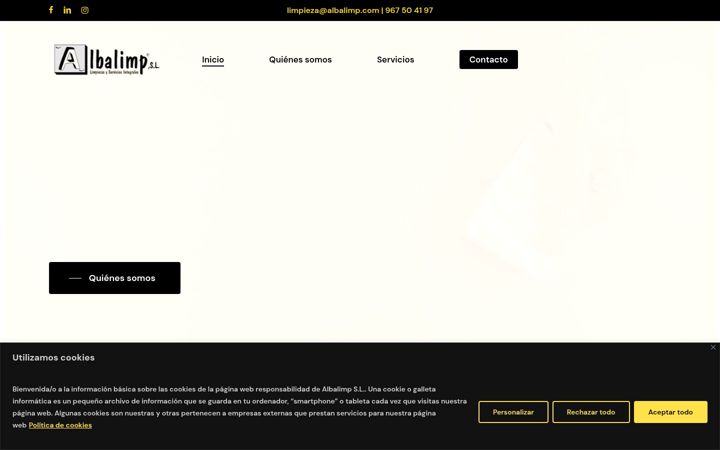 Skærmbillede af albalimp.com