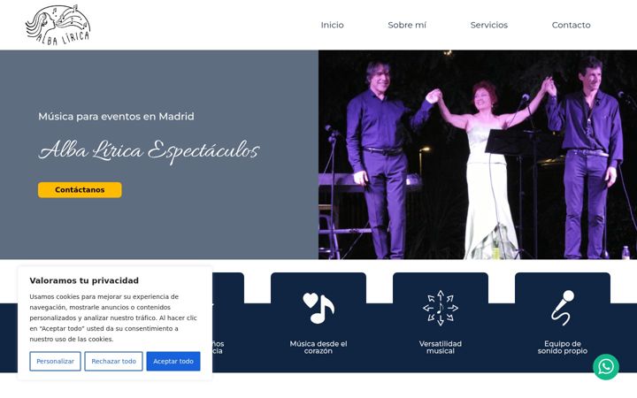 Screenshot of albaliricaespectaculos.es