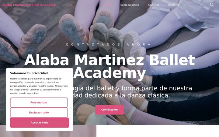 Screenshot of albamartinezballetacademy.com