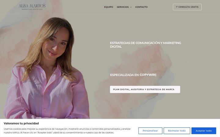 Screenshot of albamartos.com