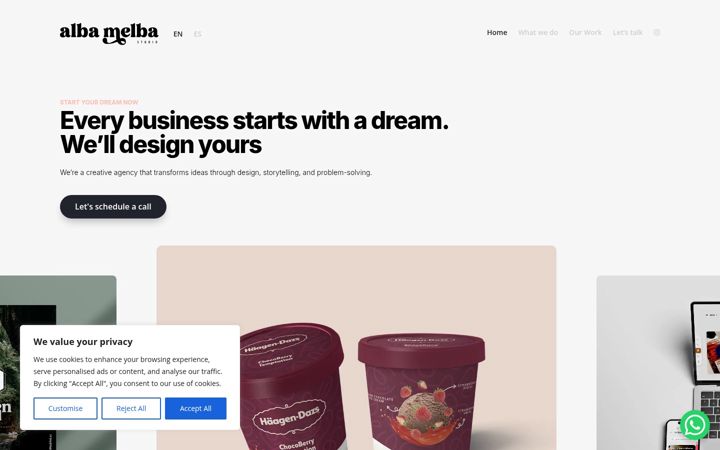 Screenshot of albamelba.com