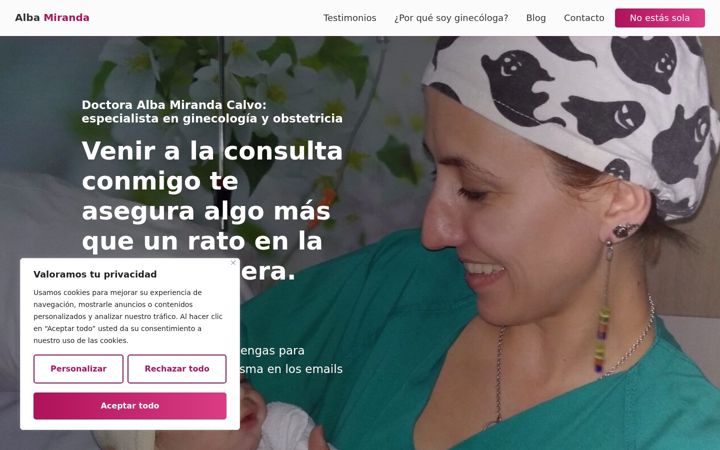 Screenshot of albamiranda.com