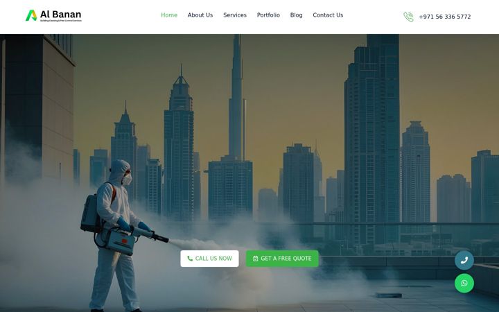 Screenshot von albananuae.com