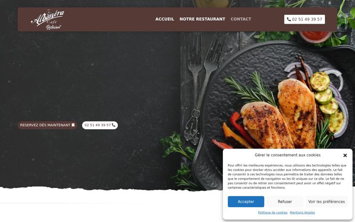 Screenshot of albanera-restaurant.fr