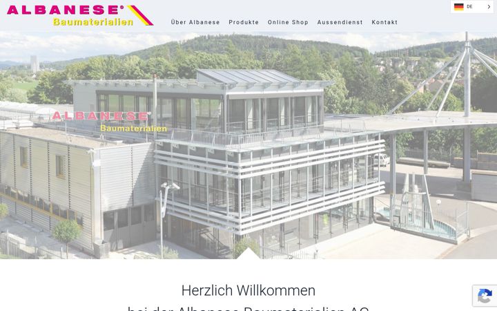 Screenshot of albaneseonline.ch