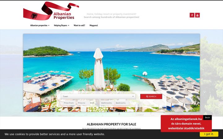 Screenshot of albanian-properties.com