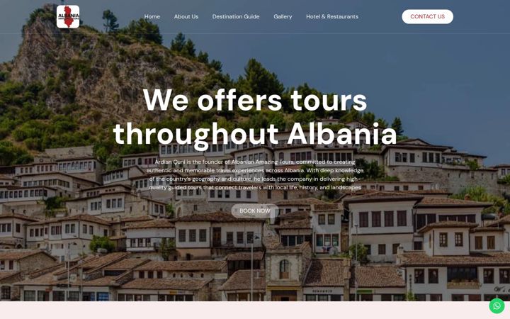 Screenshot of albanianamazingtours.com