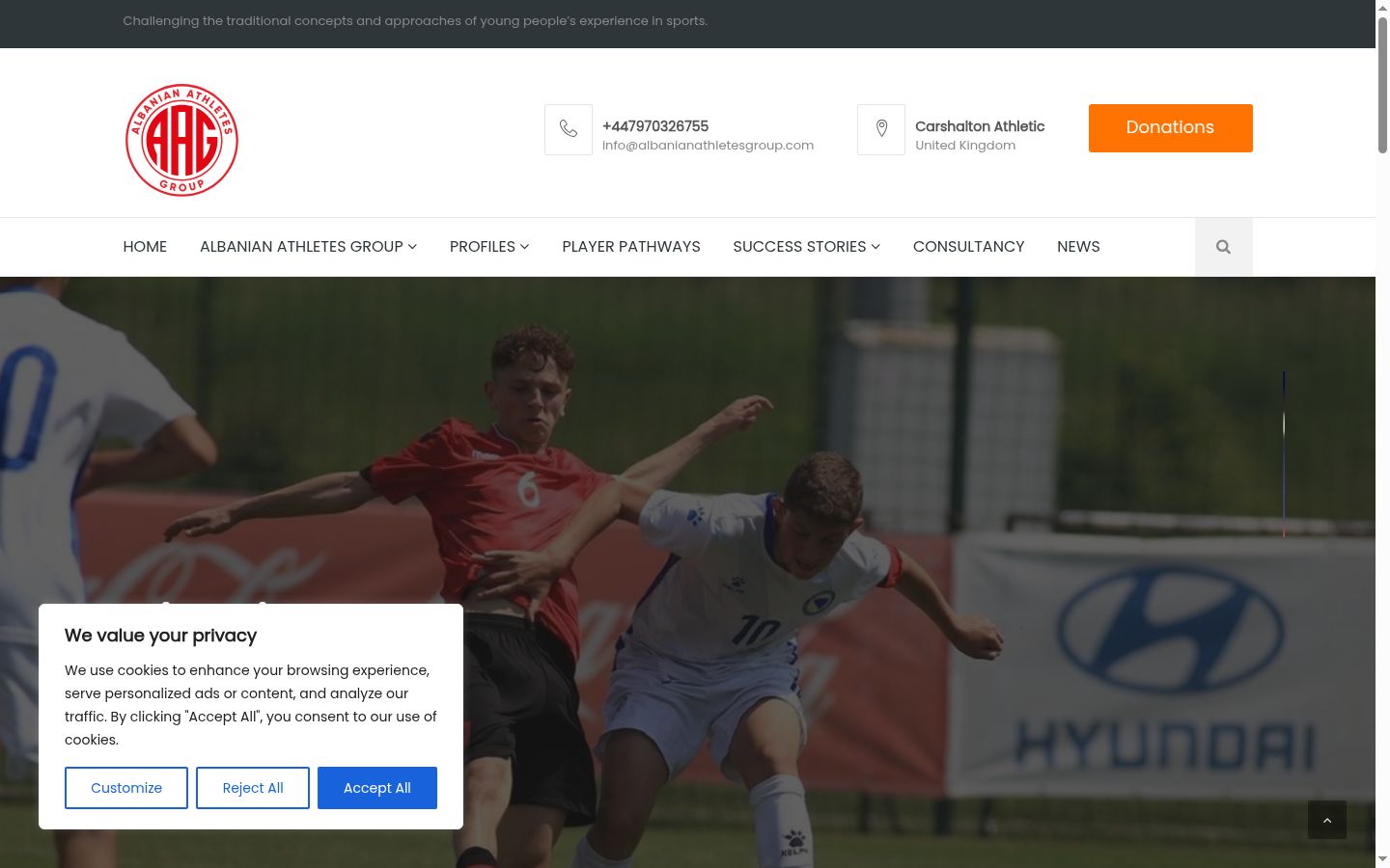 Screenshot tal-banner tal-kunsens muri qabel kwalunkwe interazzjoni