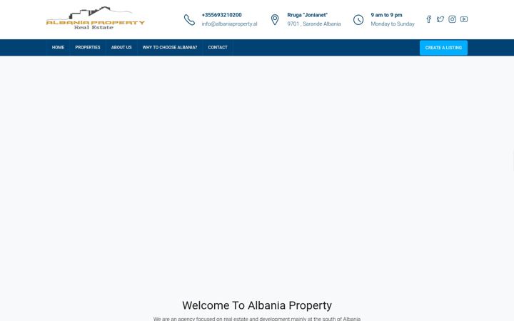 Screenshot of albaniaproperty.al