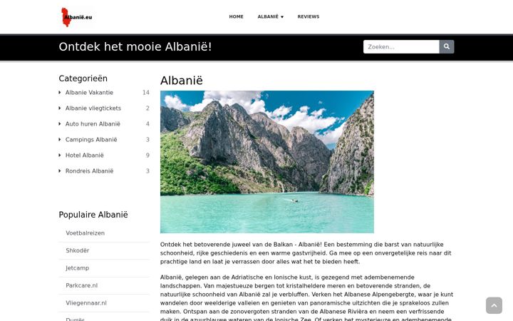 Zrzut ekranu albanie.eu