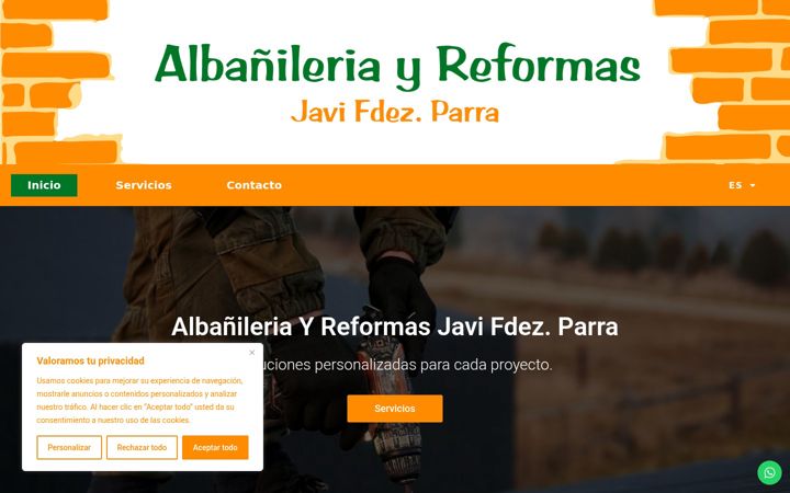 Screenshot of albanileriajavifdezparra.com