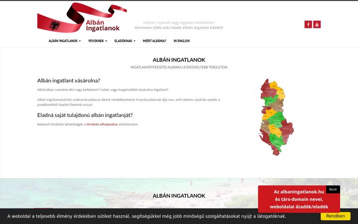 Zrzut ekranu albaningatlanok.hu