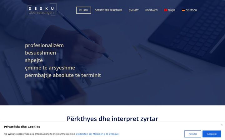 Screenshot of albanisch-deutsch.ch