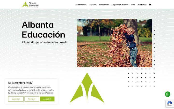 Screenshot of albantaeducacion.com
