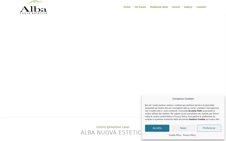 Kuvakaappaus sivustosta albanuovaestetica.it