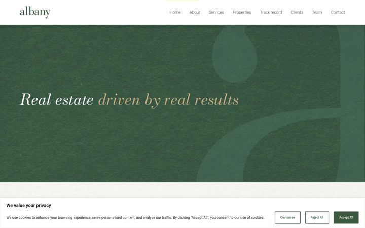 Screenshot of albany-re.com