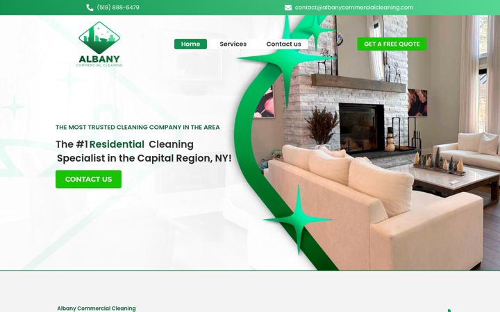 Snimka zaslona za albanycommercialcleaning.com