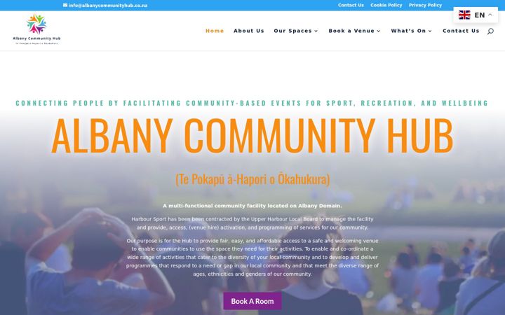 Screenshot of albanycommunityhub.co.nz