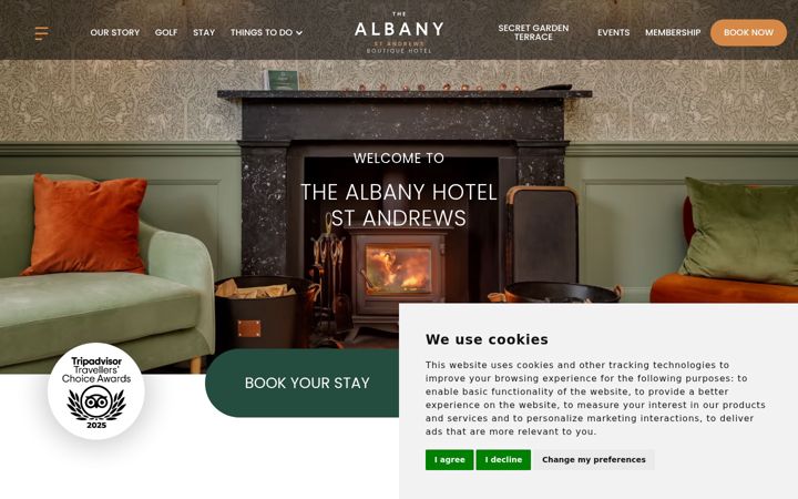 Екранна снимка на albanyhotelstandrews.co.uk