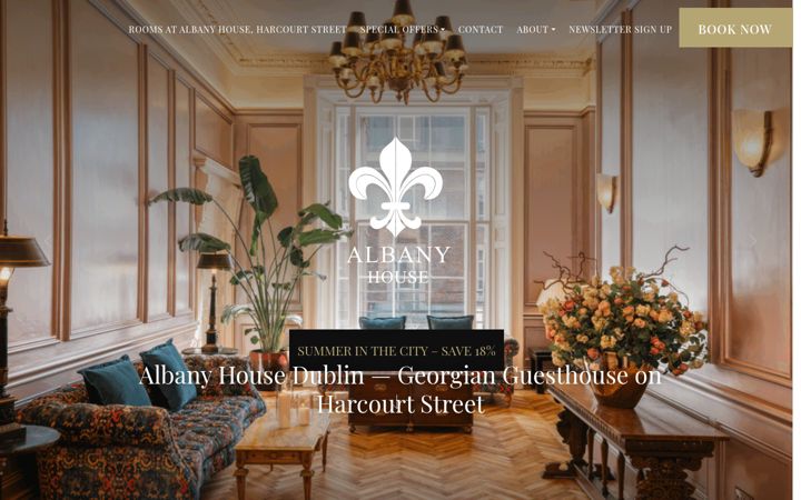 Screenshot of albanyhousedublin.com