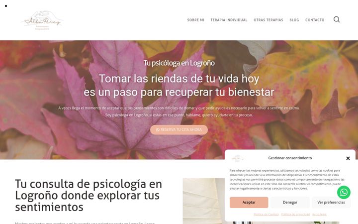Screenshot of albaperezpsicologia.com