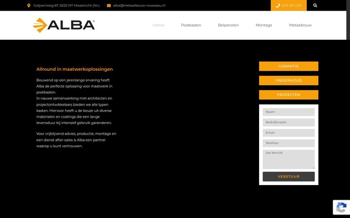 Screenshot of albapostkasten.nl